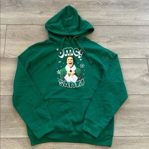 ELF Hoodie Christmas Holiday “OMG Santa” size medium (7-9)